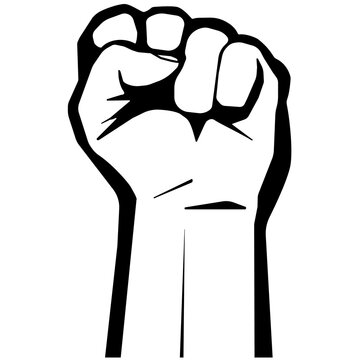 BLM Black lives matter protest activism fist grunge vector graphic with raised fist icon , stamp