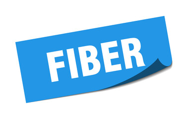 fiber sticker. fiber square isolated sign. fiber label