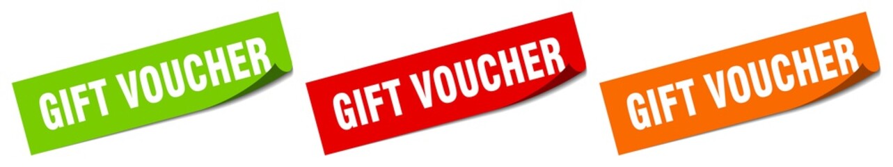 gift voucher sticker. gift voucher square isolated sign. gift voucher label