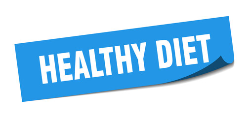 healthy diet sticker. healthy diet square isolated sign. healthy diet label