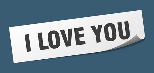 i love you sticker. i love you square isolated sign. i love you label