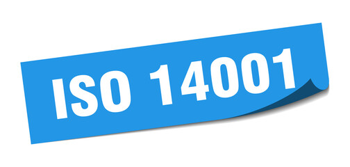 iso 14001 sticker. iso 14001 square isolated sign. iso 14001 label