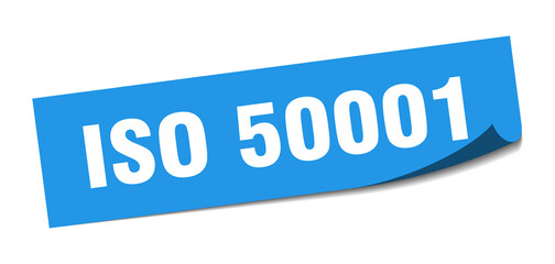 iso 50001 sticker. iso 50001 square isolated sign. iso 50001 label
