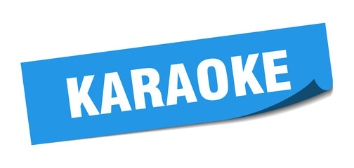 karaoke sticker. karaoke square isolated sign. karaoke label