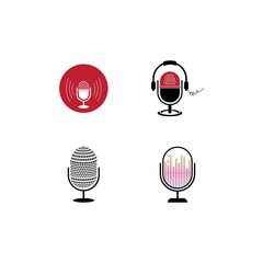 Fototapeta premium Podcast logo vector