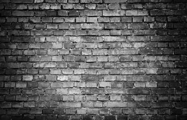 Fototapeta na wymiar Vintage brick wall texture background with vignette