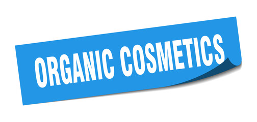 organic cosmetics sticker. organic cosmetics square isolated sign. organic cosmetics label