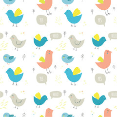 cute birds vector
