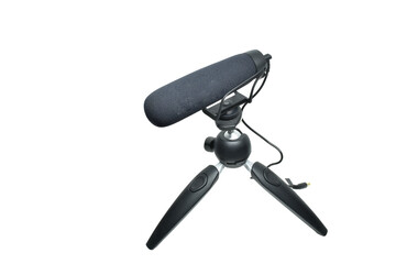 shotgun microphone isolated on white background