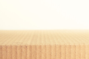 carton paper empty on table top for shelf showing of product