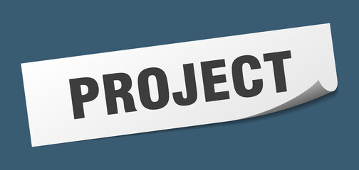 project sticker. project square isolated sign. project label