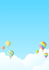 空と気球の背景