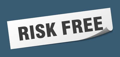 risk free sticker. risk free square isolated sign. risk free label