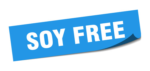 soy free sticker. soy free square isolated sign. soy free label