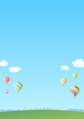Obraz na płótnie Canvas 空と気球の背景