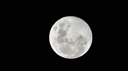 full moon over black