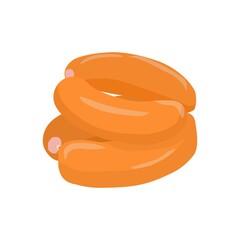 Image of sausages on a white background. Vector image, eps 10