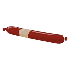 Image of sausage on a white background. Vector image, eps 10