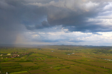 Fototapeta premium Summer storm over the fields.