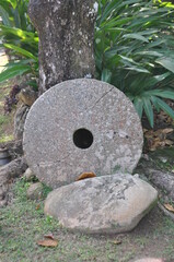 Millstone resting in the nature