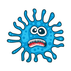 corona covid 19 virus logo isolated on white background for science symbol. vector illustration
