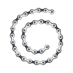 silver chains bracelet isolated on white background. vector illustration