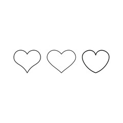 Heart icons, concept of love