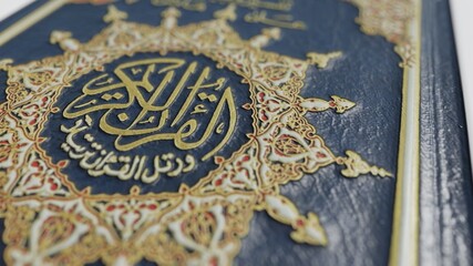 Title: Quran close up with depth of field

