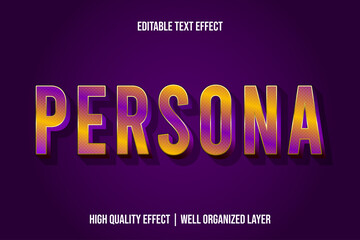 Persona 3d Purple Text Effect