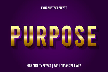 Purpose 3d Gold Text Effect
