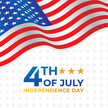 Fourth of July Independence Day of United States of America Banner Background Vector illustration. Independence Day of United States of America 4th of July with American Flag vector design.