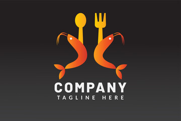 Isolated logo food illustration for restaurant with simple and elegant color