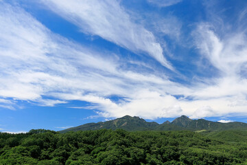 Fototapeta na wymiar 夏の八ヶ岳と雲