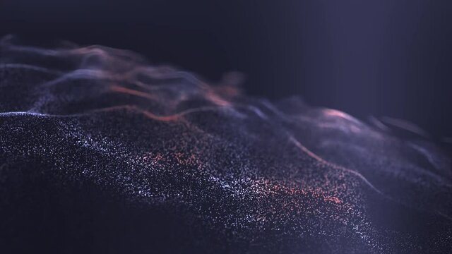Looped Particles Field Motion Graphic Animation