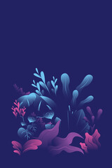 Fototapeta na wymiar underwater plant vector illustration