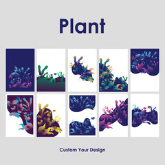 Obraz na płótnie Canvas underwater plant vector illustration
