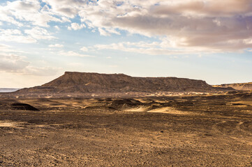 Fototapeta na wymiar It's Rock near the Bahariya Oasis in the Sahara Desert in Egypt