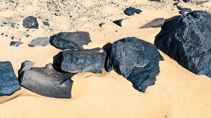 It's Black rocks of the Black Desert in Egypt