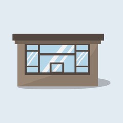 Image of a brown stall. Vector image, eps 10