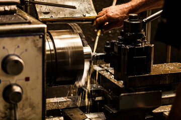 metal processing on the lathe
