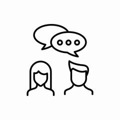Obraz premium Outline conversation icon.Conversation vector illustration. Symbol for web and mobile
