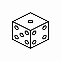 Outline dice icon.Dice vector illustration. Symbol for web and mobile
