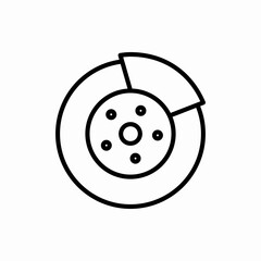 Outline disk brake icon.Disk brake vector illustration. Symbol for web and mobile