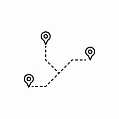 Outline distance icon.Distance vector illustration. Symbol for web and mobile
