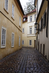 Fototapeta na wymiar narrow street in Prague old town