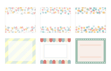 背景のセット／バナー／素材／フレーム