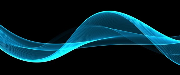  Abstract design. Blue wavy background. Transparent Soft wave
