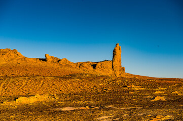 It's Ruins of the Nadora Temple in the Kharga Desert of Egypt