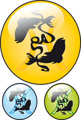 Horoskop żółty -  ryby. © Marek