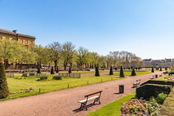 Esplanade garden in Metz, France